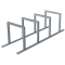 Bicycle rack - row arrangement | lean-on hoop made of steel tube 60 x 60 mm | hot-dip galvanized | for 4 bicycles
